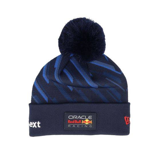 New Era - Motor Blå pom Beanie - Kids Red Bull Racing F1 23 Verstappen Navy Cuff @ Hatstore