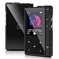 32GB MP3-spelare Bluetooth 5.0, Phinistec Z6 musikspelare med högtalare, bärbar MP3-högtalare, inbyggd HD-högtalare, FM-radio, E-bok, väckarklocka, stöder upp till 256 GB