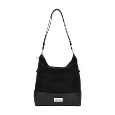 Maison Margiela, Tasker , Herre, Sort, ONE SIZE, Uld, Beige Skuldertaske, Sofistikeret og alsidig