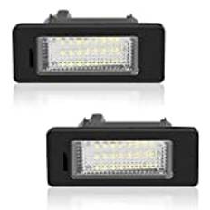 URAQT LED Auto registreringsskylt ljus, 2 delar 12V 24SMD 6000K felfri bil registreringsskylt ljus, Plug and Play registreringsskylt lampa Kompatibel med BMW