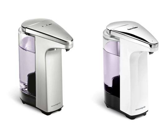 SIMPLEHUMAN Sæbedispenser med sensor i hvid eller børstet nikkel