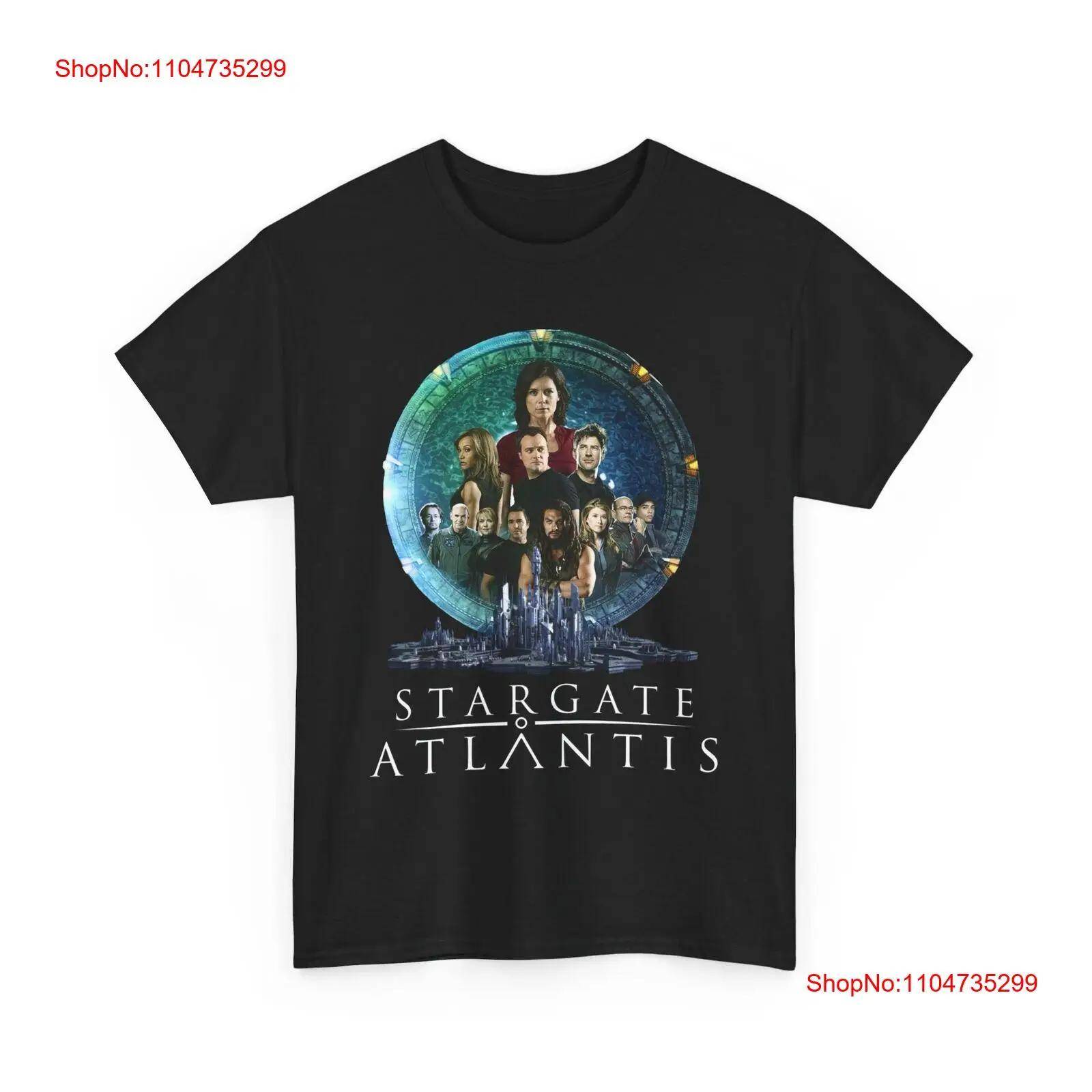 Stargate Atlantis T-shirt Sci Fi Rymden TV-program Vintage Streetwear Snygg Andningsbar Mjuk Stretchig Mångsidig Man cm gray