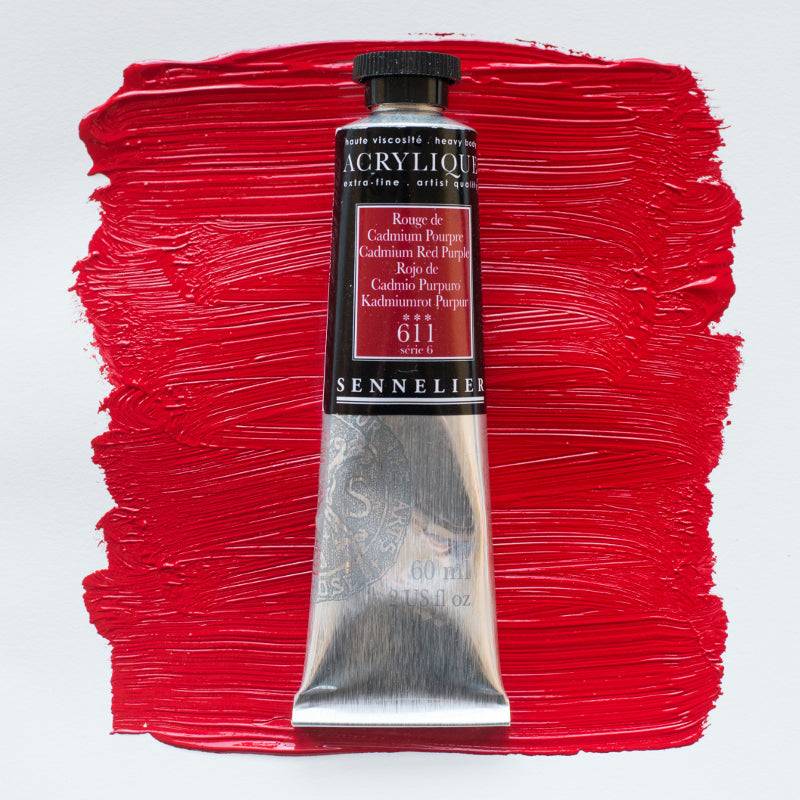 Sennelier Artist Acrylique Akrylfärg 60 ml Cadmium Red Purple S6 611 (3F)