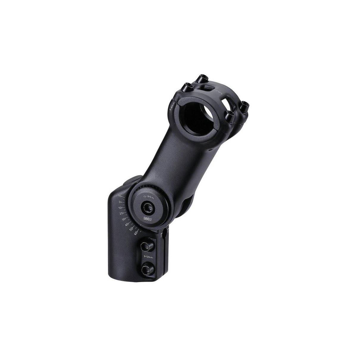 Styrstam BBB Highfix justerbar 31.8 mm 80 mm sort.