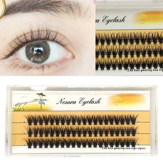 1 låda lösögonfransar Simulerade Lätt att använda Utsökt Trendig Makeup Skönhet Fake för Kvinnlig beige