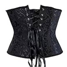 Suddenly Fem Dress Underwear Corsets Size Fashion Outfit Plus Women's Sexy Boned Shapewear Shapeware Sweat plus Size (Black, XL)