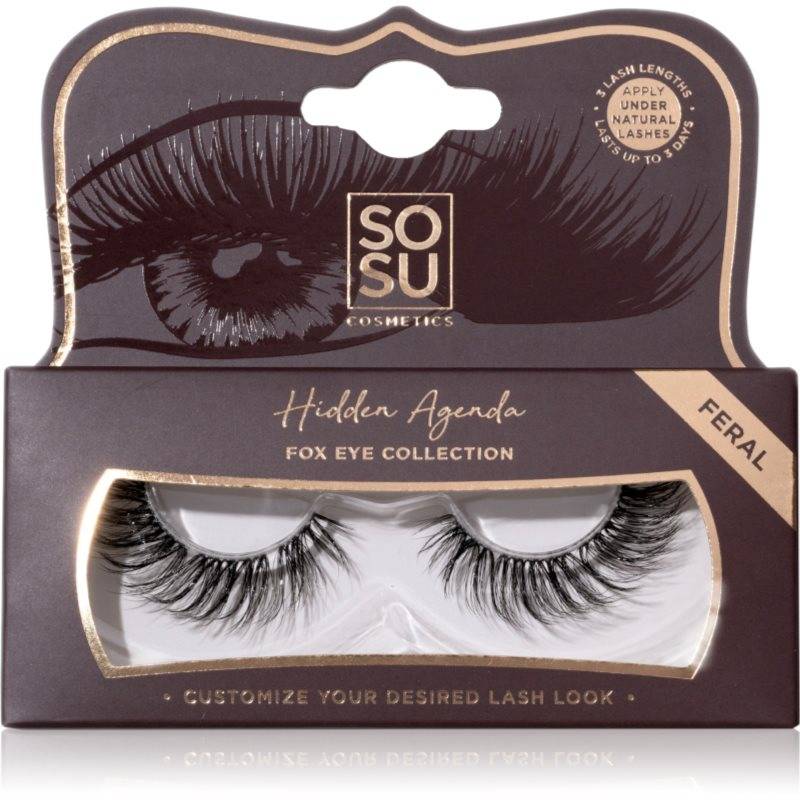 SOSU Cosmetics Hidden Agenda Fox Eye Collection Lösögonfransar Skugga Feral 1 st.