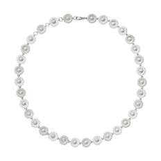 Daisy x Stine Goya Small White Silver Necklace