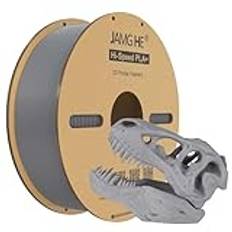 JAMG HE High Speed PLA+-filament, 1,75 mm 1 kg Hi-Speed PLA+ 3D-skrivarfilament ± 0,01 dimensionell noggrannhet 3D-utskrift filament Cardboard Spool Fits för de flesta FDM 3D-skrivare (1 kg, grå)