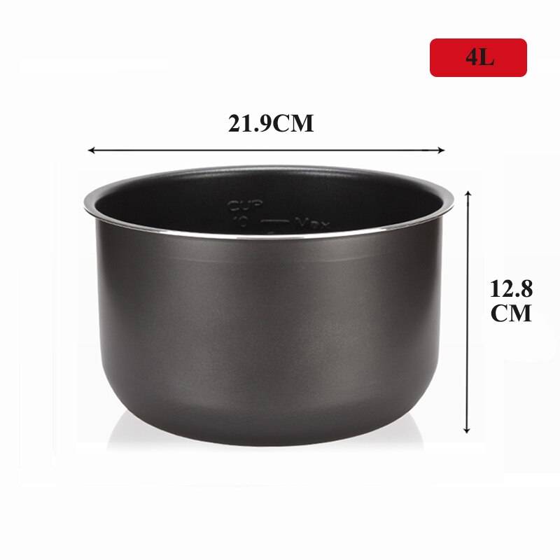 Elektrisk tryckkokare 3l/4l/5l/6l non-stick pot ris pot inre gall svart svart kristall inre tillbehör spis delar