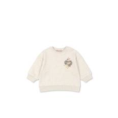 Konges Sløjd Loupy Lou Sweatshirt Off White Melange  Off White Melange 12 months  Grå  12 måneder  kvinde