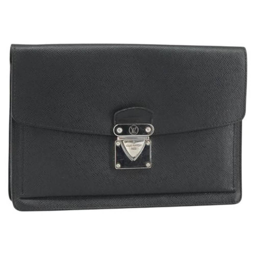 Louis Vuitton Vintage Pre-owned Læder Clutch - Vintage - Dame - Sort - ONE SIZE - Læder