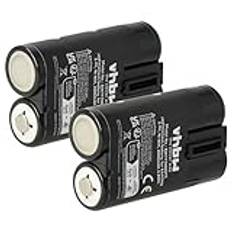 vhbw 2 x batteri ersätter Kodak KAA2HR för kamera (2 000 mAh, 2,4 V, NiMH)