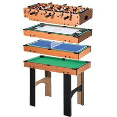 Multispillebord 4 i 1 Fodbold, Hockey, Billard, Bordtennis 87 x 43 x 73 cm