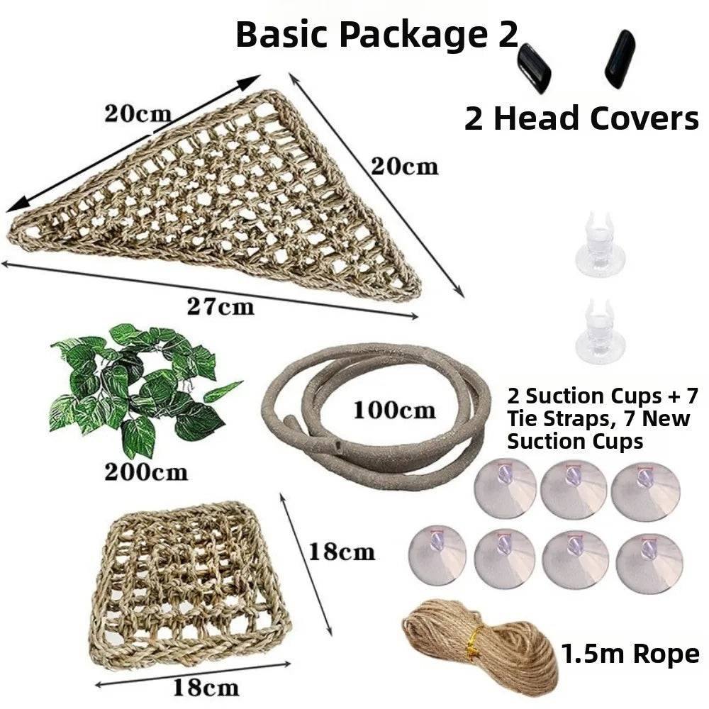 Rattan Reptile Climbing Vine Set - Set-E