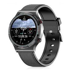 G08 Smart Watch ECG/HRV/Blood Pressure/Oxygen/Temperature Monitoring Smart Watch Leather Strap