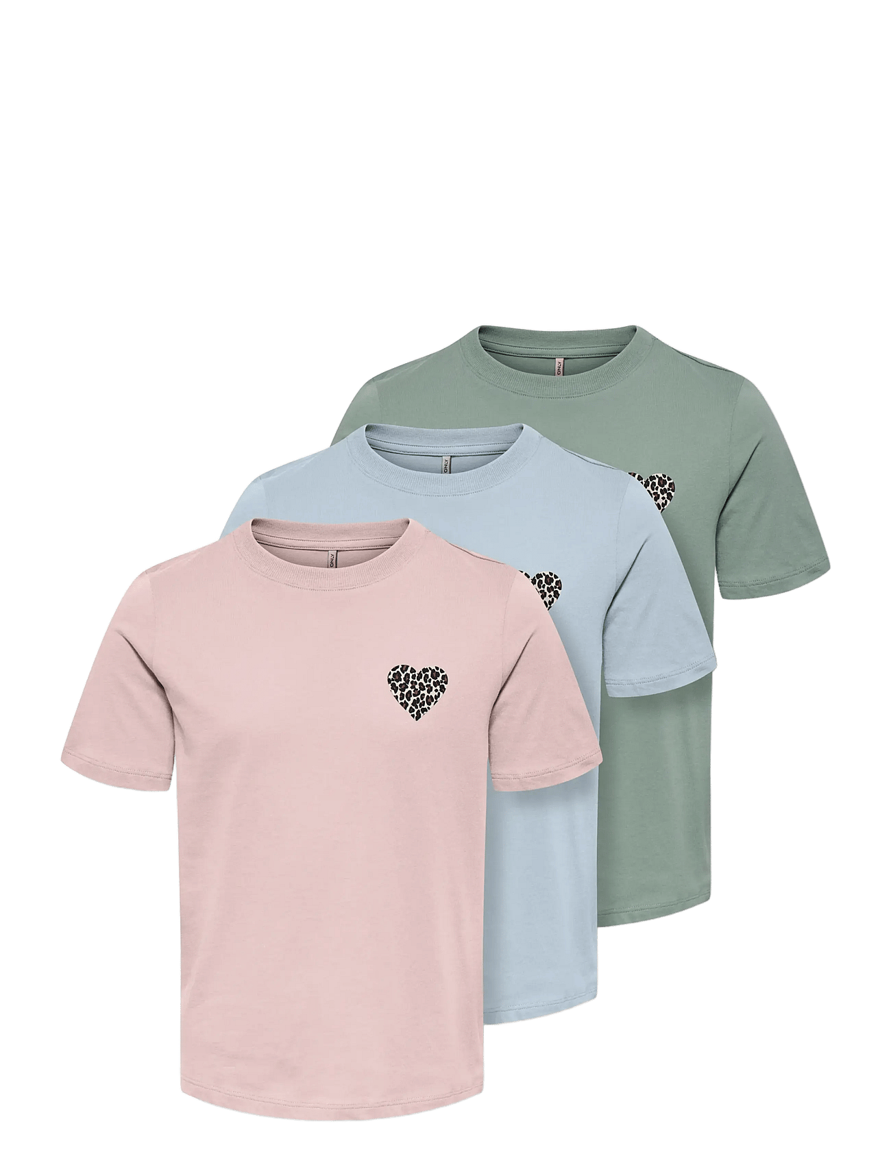 KIDS ONLY Kogrexi Heart Reg. Ss Top 3-Pack Jrs | Blue | 134-140
