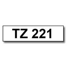 Brother TZe221 9 mm x 8 m Sort tekst / Hvid tape alternativ tape (TZ221)