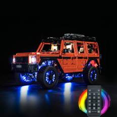 LocoLee Licht Kompatibel mit Lego 42177 Mercedes-Benz G 500 Professional Line Fernbedienung Version, Nur Lichter Set - Kein Modell, BeleuchtungSet Compatible with Lego Technic Mercedes-Benz G 500