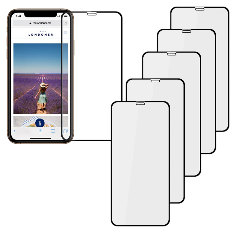 iPhone XS Max / 11 Pro Max  - 5 stk. Hærdet 3D Beskyttelsesglas