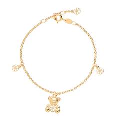 Lund Copenhagen Marguerit armbånd med bamse i forgyldt