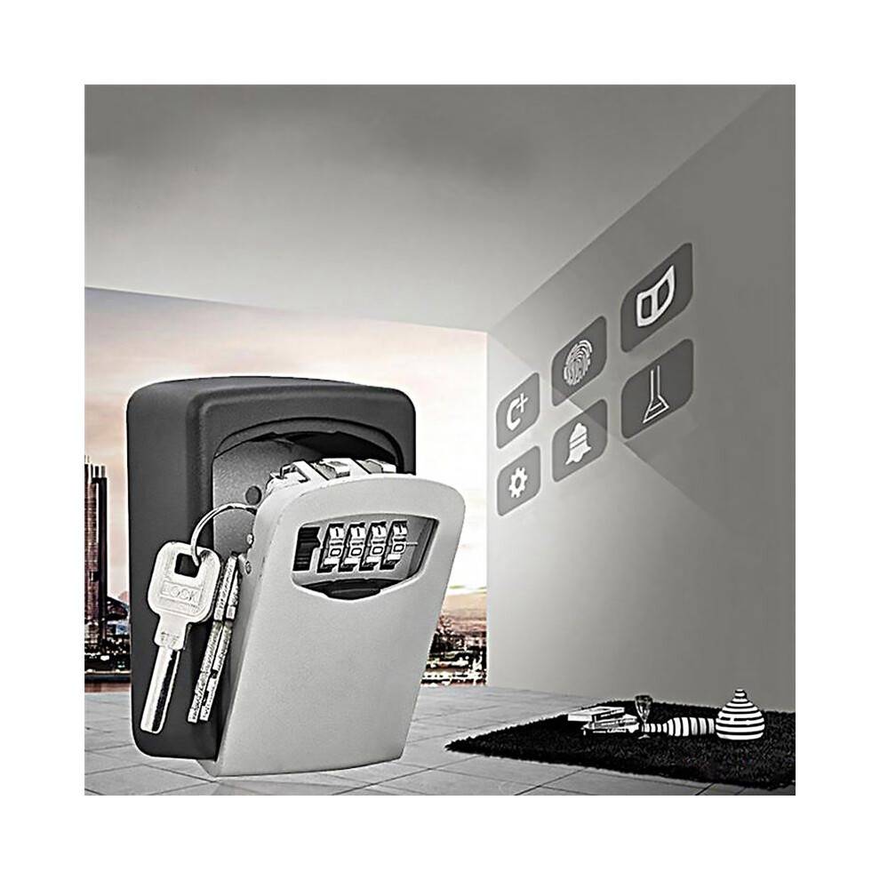 Wall Mounted Key Lock Box Digital Password Lock Office Key Safe Secret Storage Box
