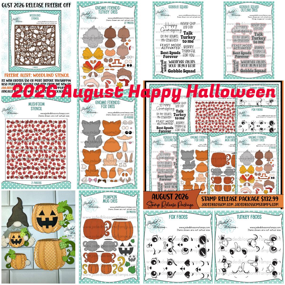 Christmas Halloween Gnome Friends Turkey Stamp Release Package Metal Cutting Dies and Stamps DIY Scrapbooking Card Paper Cards