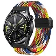 Armband för Huawei Watch GT4 46 mm/GT3 46 mm/GT2 46 mm, 22 mm magnetiskt band justerbar nylonersättning för Huawei Watch GT4 Pro/GT3 Pro/GT2 Pro/GT2e/Galaxy Watch 3 45 mm/Galaxy Gear S3