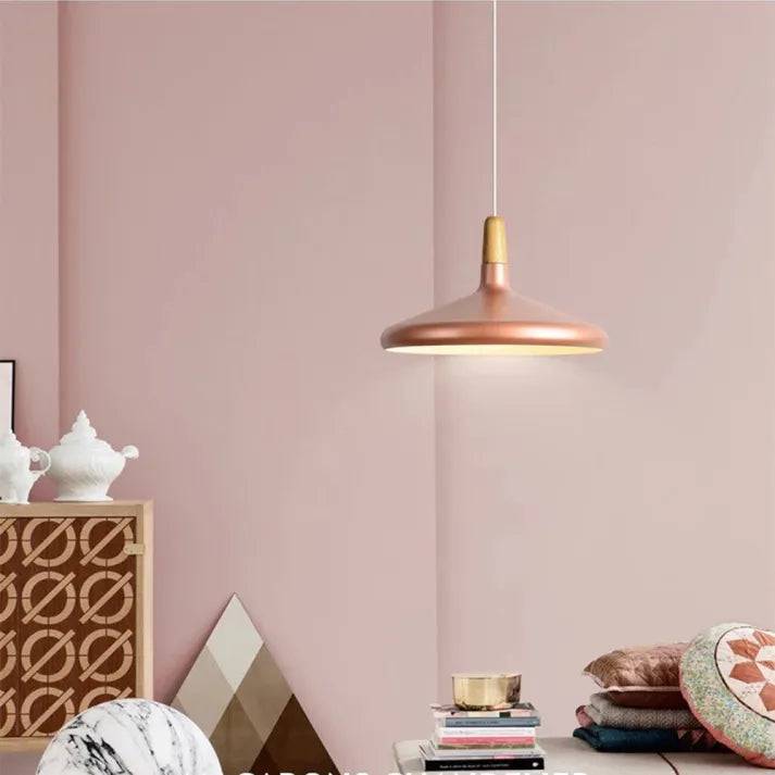 Chic Macaron Taklampa - Lekfull Elegans för Alla Interiörer - Rosa Guld / D18cm x H27cm