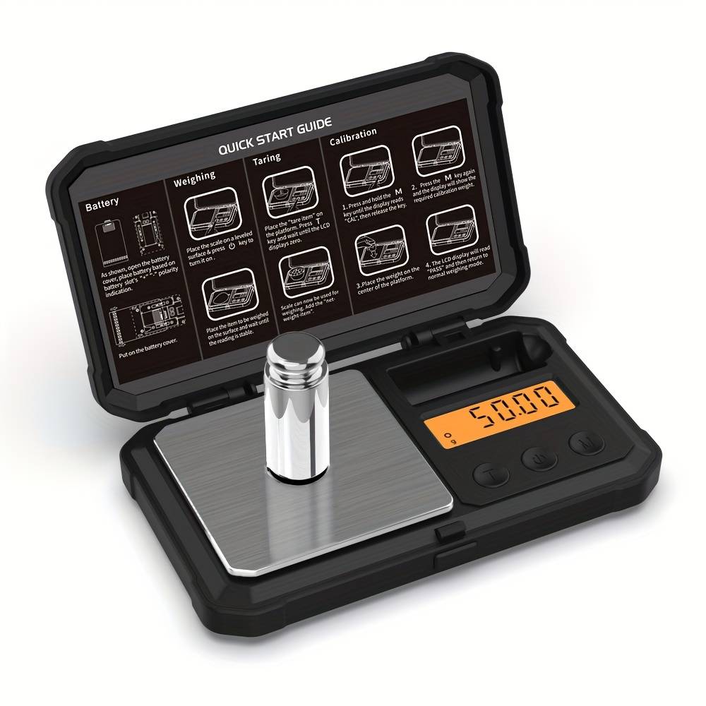 TEMU Mini Digital Scale 0.01g-200g, Pocket Scale With Backlit Lcd, For Jewelry//herbs/powder/medicine (g/oz/ozt/dwt/ct/gn), Portable & Travel-friendly - Digital Gram, Ounce, & Carat Scale & Home Use
