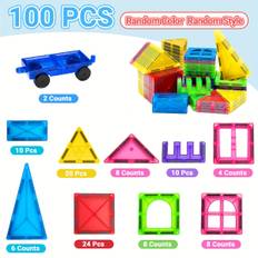 TEMU Magnetic Blocks Kids Toys, Magnet 3d Building Blocks Set, Magnet Puzzles Stacking Blocks Stem Sensory Educational Toys Birthday Gift For Kids Boys Girls 3+ Years Old