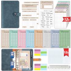 Budget Planner Deutsch Geld Sparen - Bugetplaner Startset mit 8 Sparchallenges - Finanzplaner Haushaltsbuch - Geld Organizer Sparbuch - Cash Stuffing - Budget Binder A6 - Sparen mit Umschlagmethode