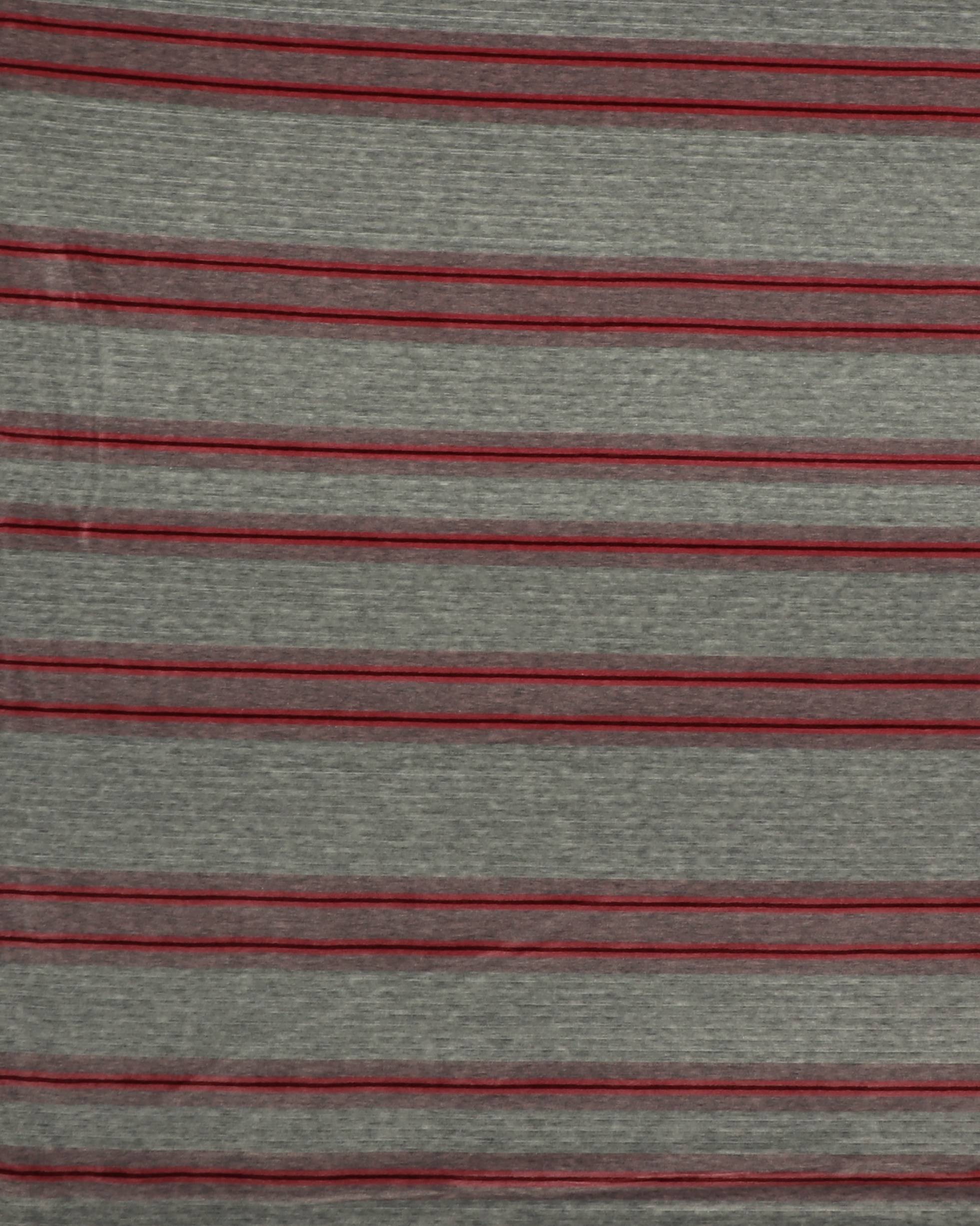 Riflet stræk velour - striber grå/pink - 4% Elastan, 46% Polyester, 50% Bomuld