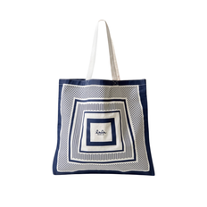 LALA BERLIN - Tote bag - Navy Stripe - Maja Canvas sss
