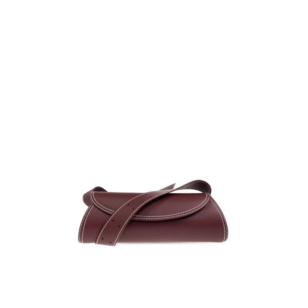 Jil Sander Skuldertaske Canollo Small - Tasker - Dame - Rød - ONE SIZE - Uld