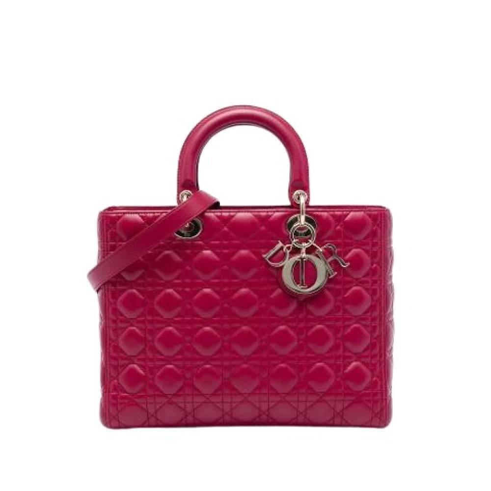 Dior Vintage Pre-owned Lady Dior Håndtaske - Vintage - Dame - Lyserød - ONE SIZE - Læder