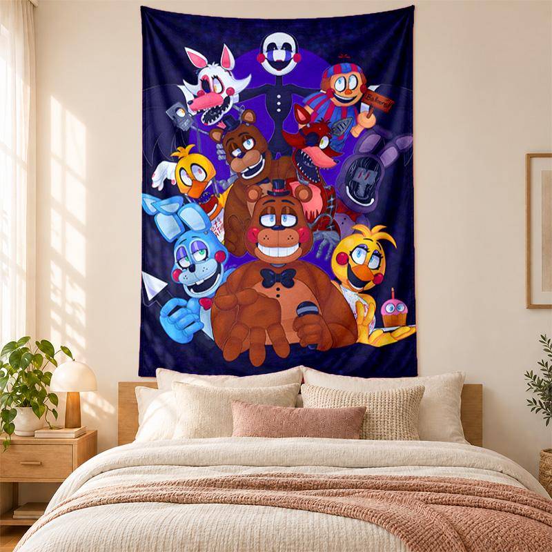 Five nights at freddy Väggbonad hög kvalitet för att dekorera vardagsrum sovrum studentrumsväggar idealisk som sovrumsväggkonst eller julklapp