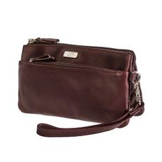 Bon Gout, skind clutch 263 brun