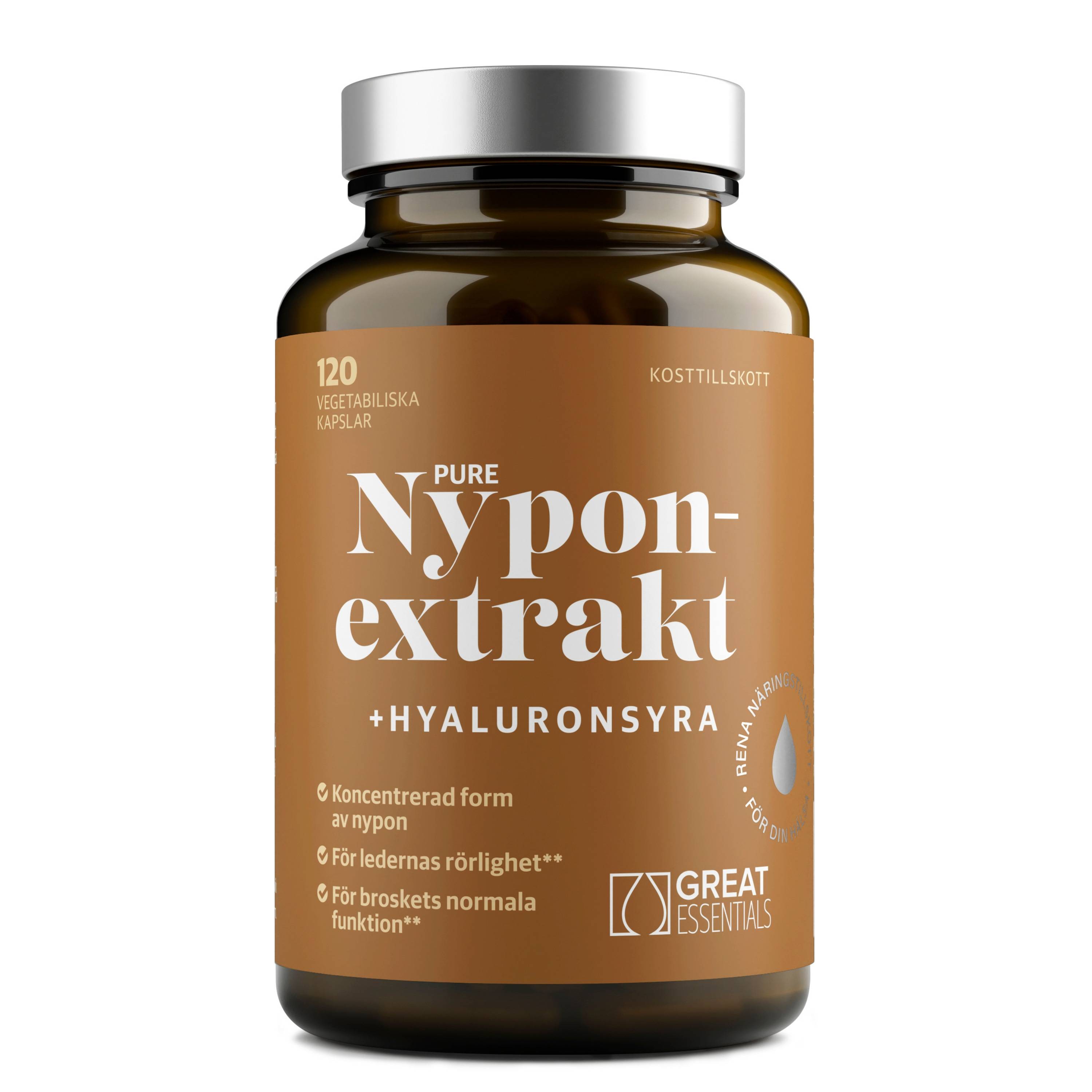 Great Essentials Nyponextrakt + Hyaluronsyra 120k