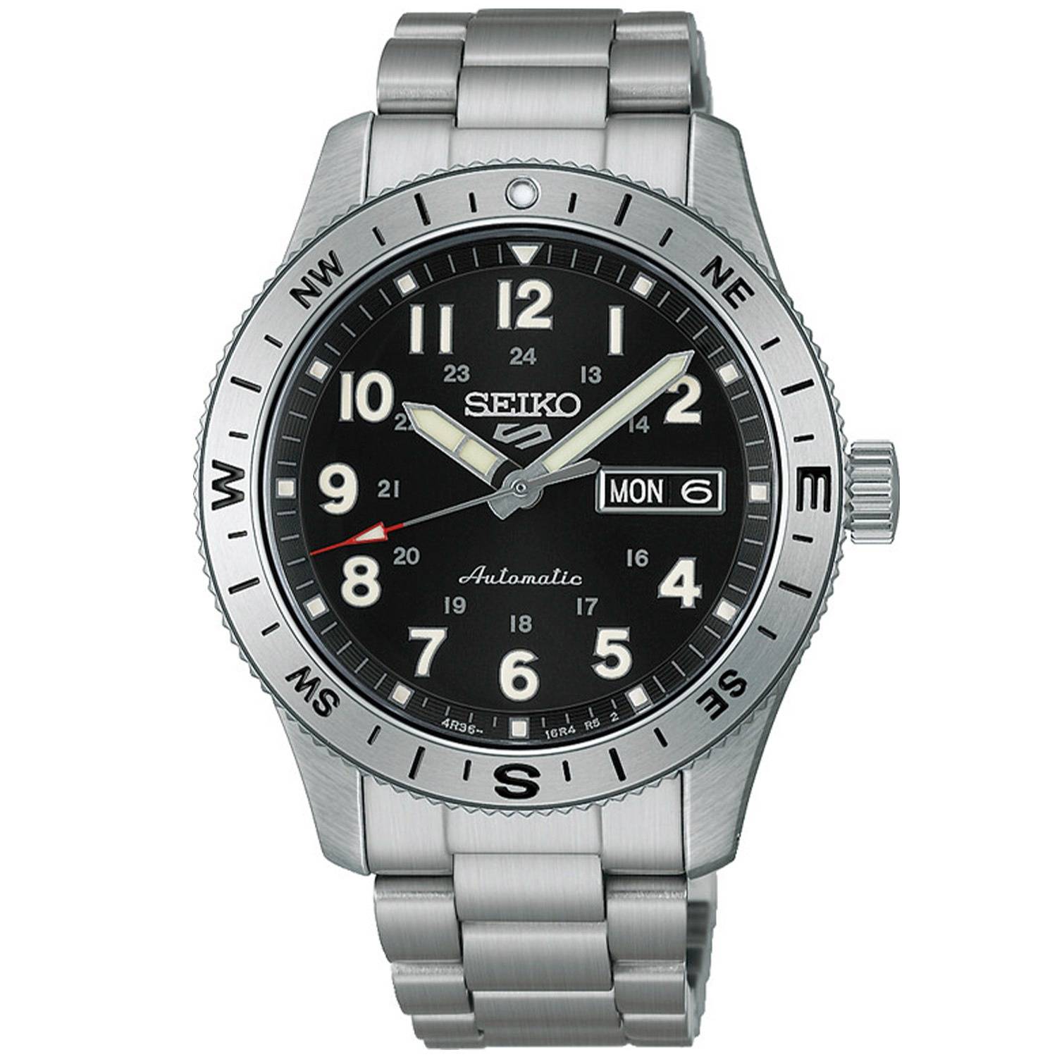 Seiko 5 Sports GMT HDB006K1 - Herr - 41 mm - Analogt - Automatiskt - Hardlex Mineralglas - Svart (20 mm)