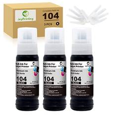 JoyPrinting 104 Tinte Kompatibel für Epson 104 Schwarz Tintenflasche Multipack für Ecotank ET-2820 ET-2710 ET-2720 ET-2815 ET-2810 ET-2826 ET-1810 ET‑2711 ET-2712 ET-2715 ET-2714 ET-2721 ET-2726