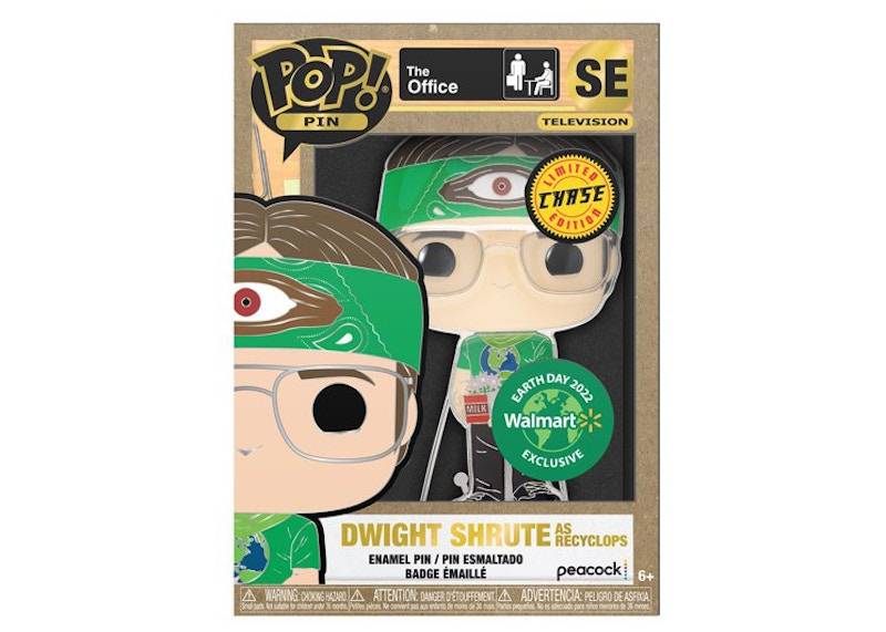 Funko Pop! Pin Television The Office Dwight Schrute as Recyclops 2022 Walmart Earth Day Chase Exclusive SE