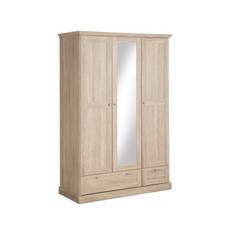 Garderobe med 3 låger og 2 skuffer i eg