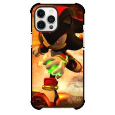 Sonic The Hedgehog Shadow The Hedgehog Phone Case For iPhone Samsung Galaxy Pixel OnePlus Vivo Xiaomi Asus Sony Motorola Nokia - Shadow The Hedgehog Running Fire Background