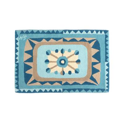 Zigzag blue - dørmåtte