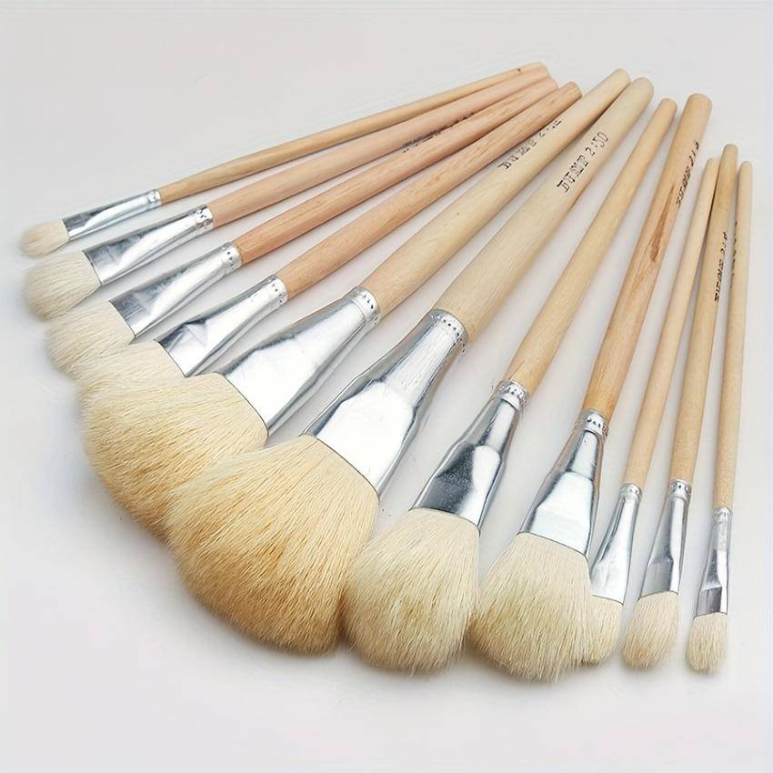 High-quality Soft Wool Painted S Pen Color Filling Brush Glue Glass Ceramic with Pen Drawing Golden Sticker Silvery Painting National Painting Brush 11pcs