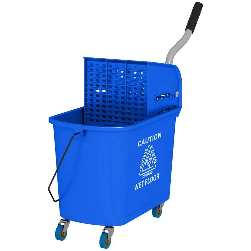 Moppvagn 20 liter med vridare blå