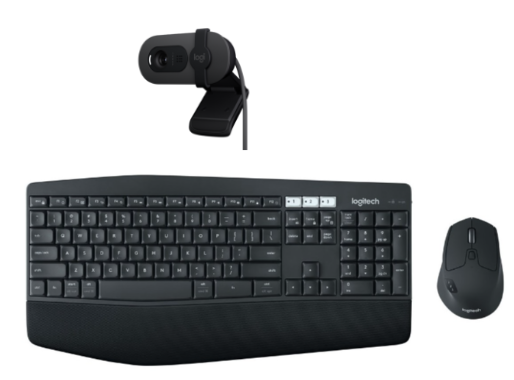 Logitech - MK850 Wireless Keyboard and Mouse Combo NORDIC + Brio 100 Full HD Webcam - Graphite.