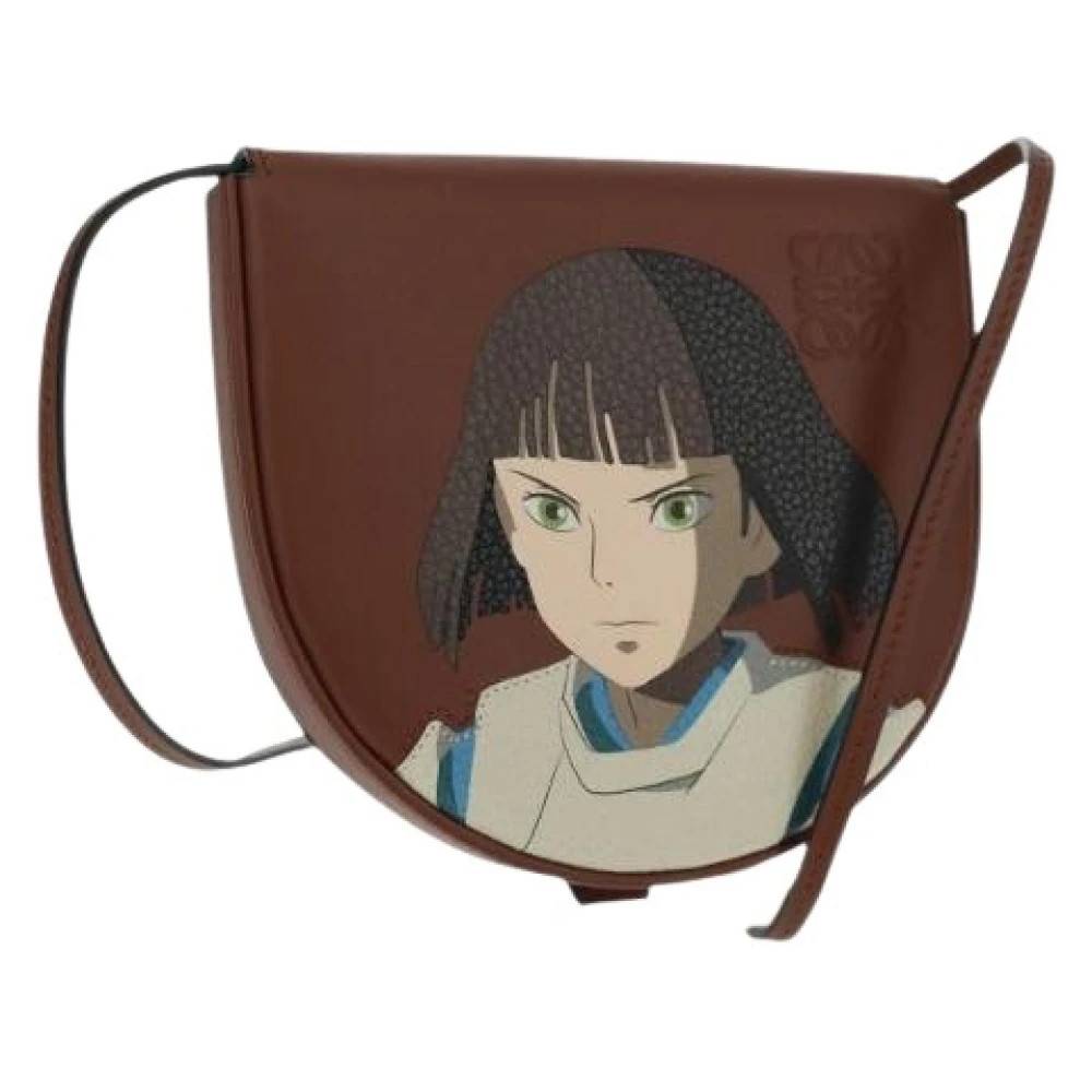 Loewe Pre-owned Pre-owned Leather Shoulder Bag - Vintage - Dame - Brun - ONE SIZE - Uld