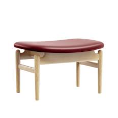 House of Finn Juhl - Chieftain Footstool, Oak, Leather Group 4, Elegance Indian Red 20193 - Fotpallar - Finn Juhl - Röd - Läder/Trä